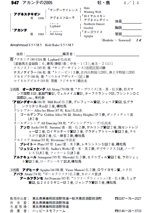 No.947�@�A�J���e�̂Q�O�O�T