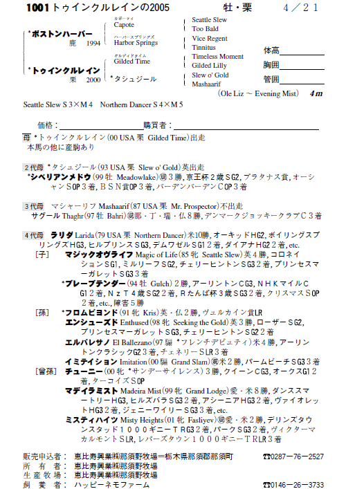 No.1001�@�g�D�C���N�����C���̂Q�O�O�T