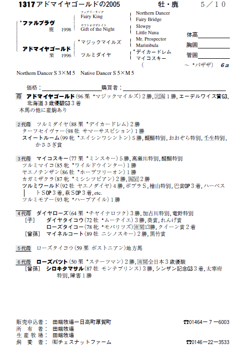 No.1317�@�A�h�}�C���S�[���h�̂Q�O�O�T
